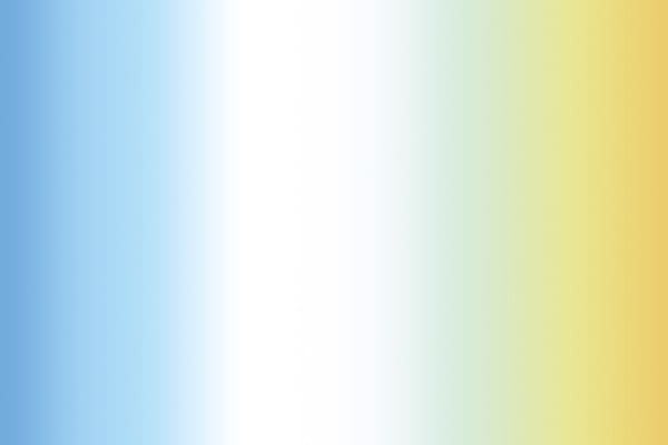 A gradient background transitioning smoothly from blue on the left, through white in the center, to yellow on the right.